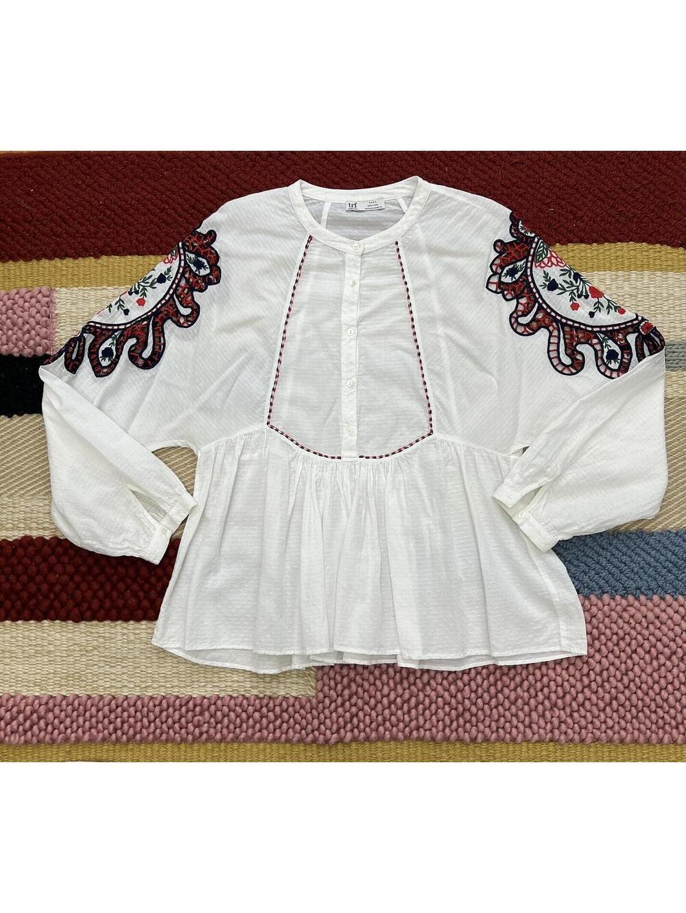 Zara boho embroidered  top